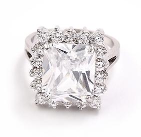 16CT 19-STONE CZ CLUSTER RING-size 6/7/8